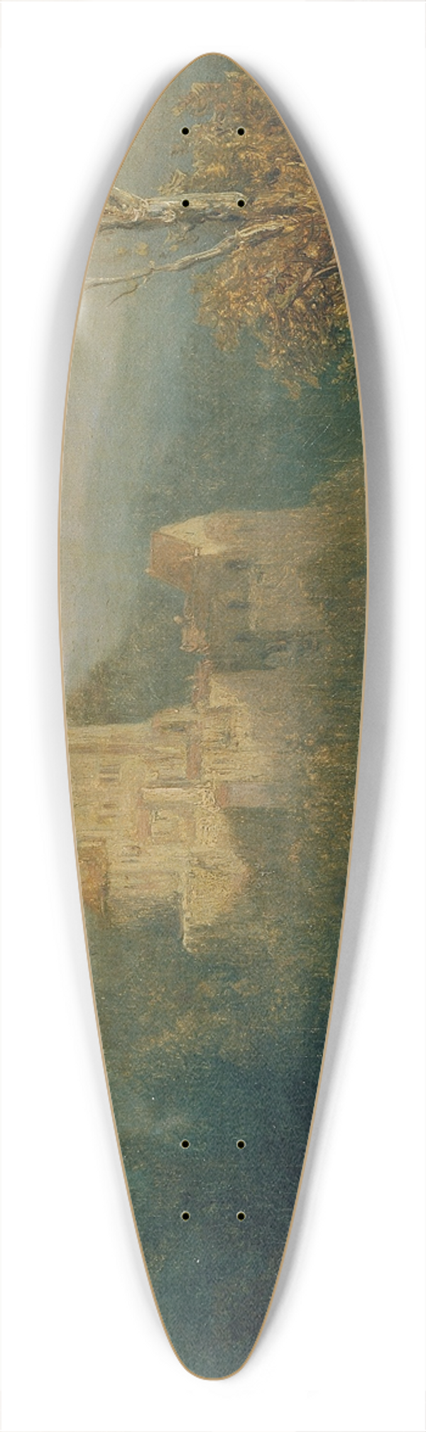 August Piepenhagen - Das Bergschloss 39.3 inch art pintail longboard deck