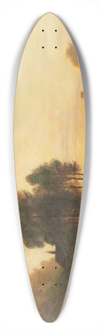 August Seidel - Abendlandschaft 39.3 inch art pintail longboard deck