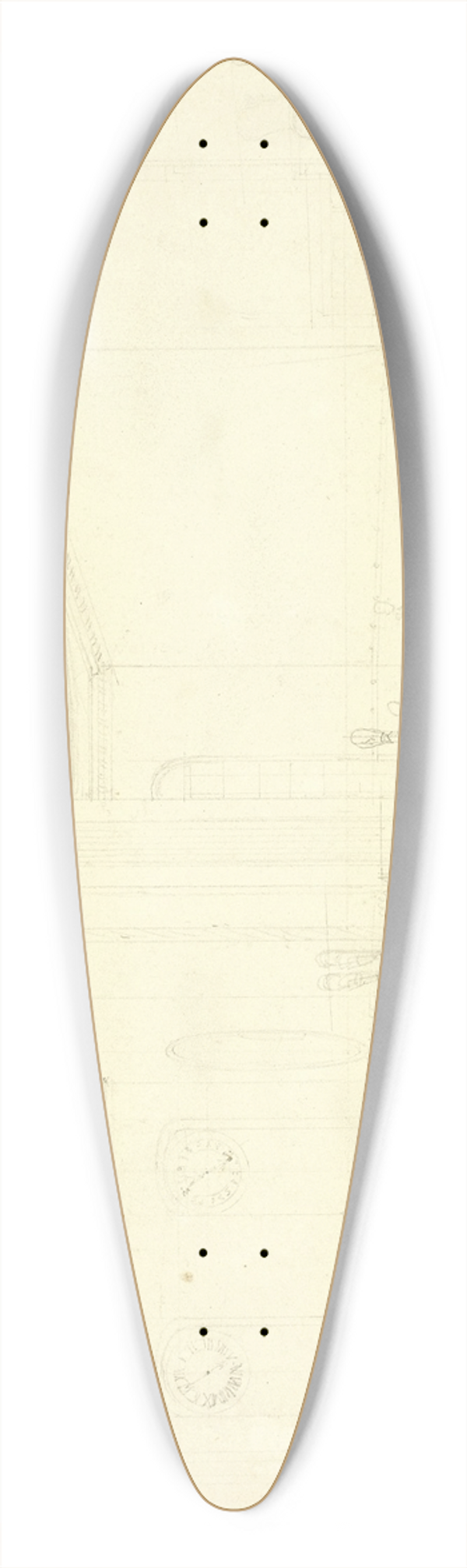 Augustus Charles Pugin - Study for Lloyds Subscription Room, from Microcosm of London 39.3 inch art pintail longboard deck