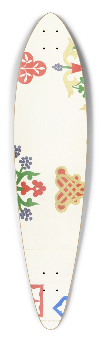 Augustus Pugin - Six floriated Crosses. 39.3 inch art pintail longboard deck