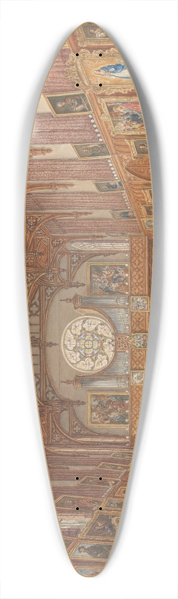 Augustus Wijnantz - Interieur van de Gotische Zaal, paleis Kneuterdijk, Den Haag 39.3 inch art pintail longboard deck