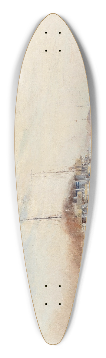 August von Ramberg - Bombardment of Palagrua in 1915 39.3 inch art pintail longboard deck