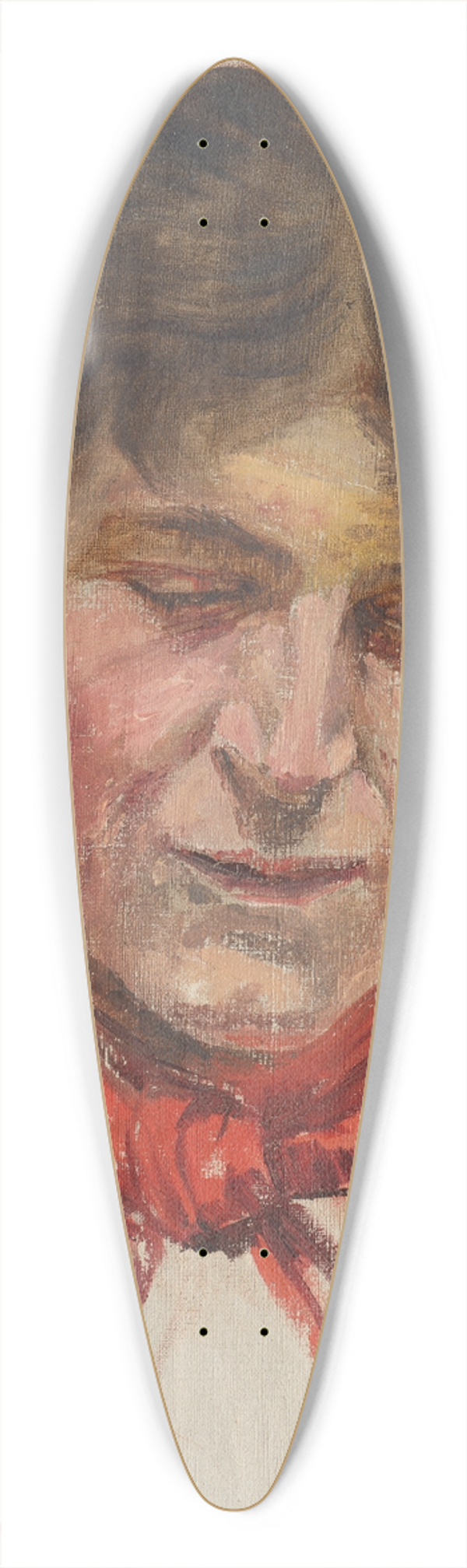 Aurel Ballo - Head Study of Woman with Red Bow 39.3 inch art pintail longboard deck