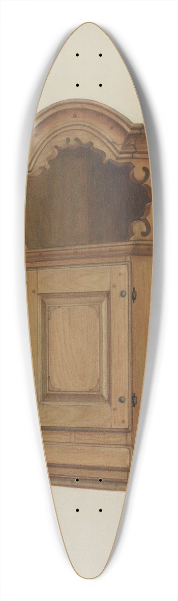 Austin L. Davison - Pa. German Wall Corner Cupboard 39.3 inch art pintail longboard deck