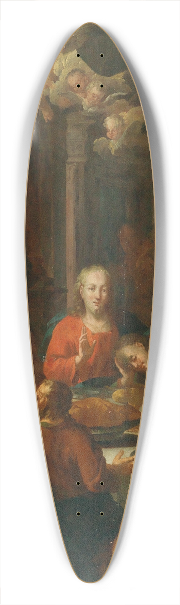 Austrian School - The Last Supper 39.3 inch art pintail longboard deck