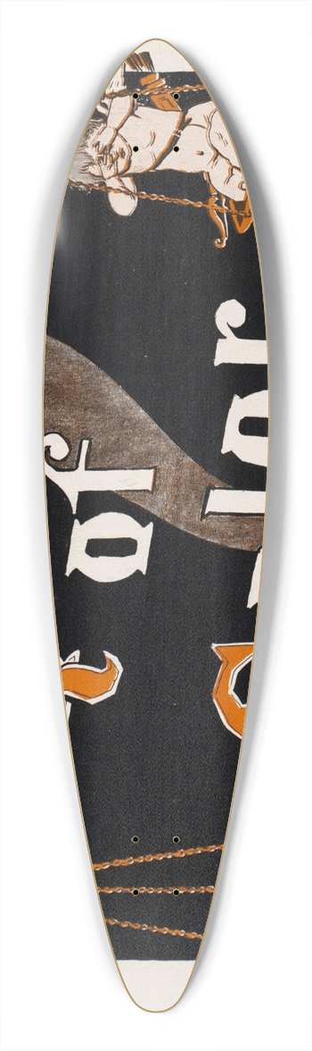 A.W.B. Lincoln - A question of color by F. C. Philips 39.3 inch art pintail longboard deck