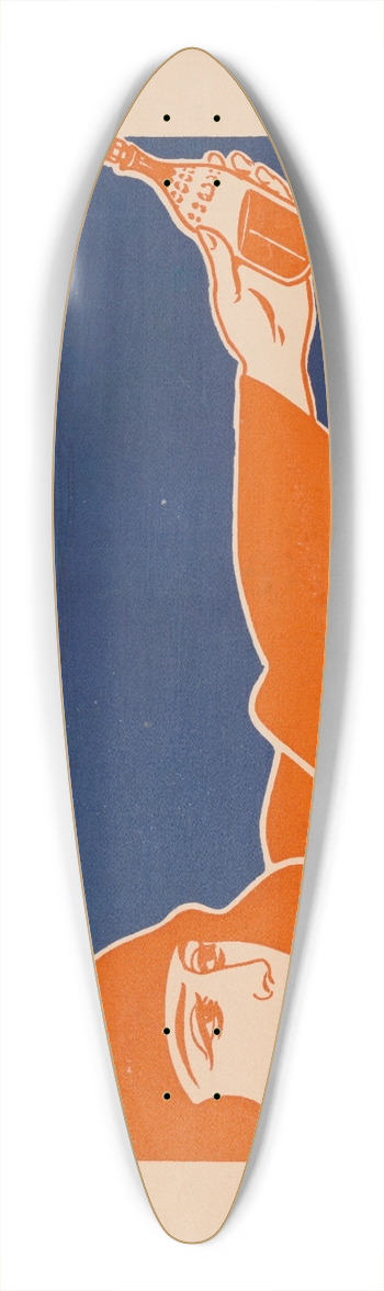 A.W.B. Lincoln - Toxin by Ouida 39.3 inch art pintail longboard deck