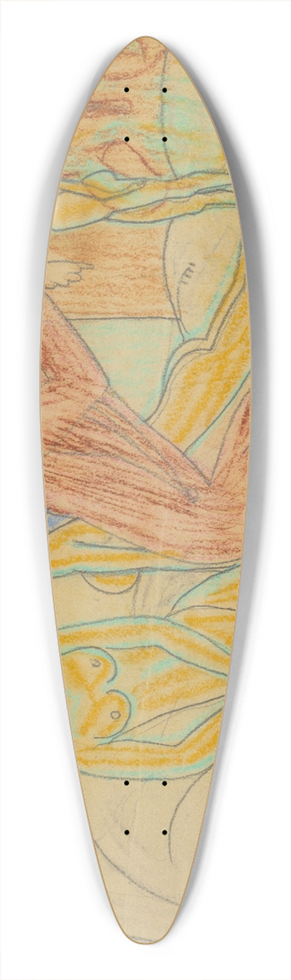 Axel Trneman - Brothel Scene 39.3 inch art pintail longboard deck