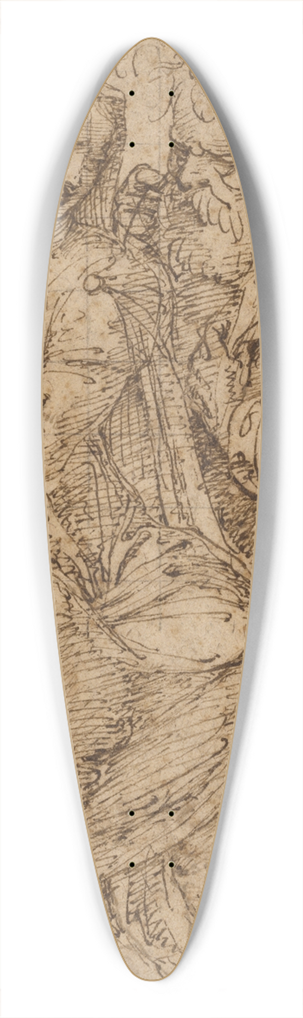 Baldassare Peruzzi - The Holy Family 39.3 inch art pintail longboard deck