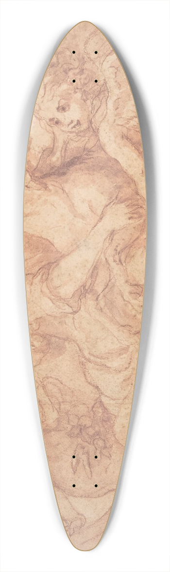 Baldassarre Franceschini - Allegorical Figure of Purity with a Unicorn and Two Putti 39.3 inch art pintail longboard deck