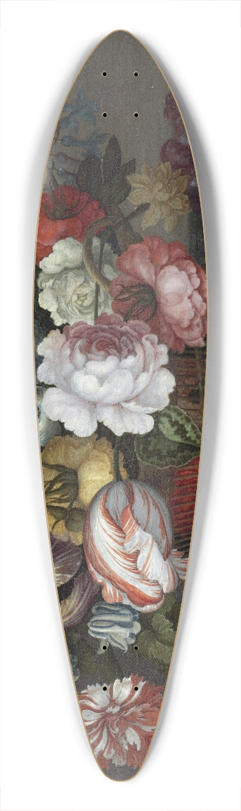 Balthasar van der Ast - Basket of Flowers 39.3 inch art pintail longboard deck