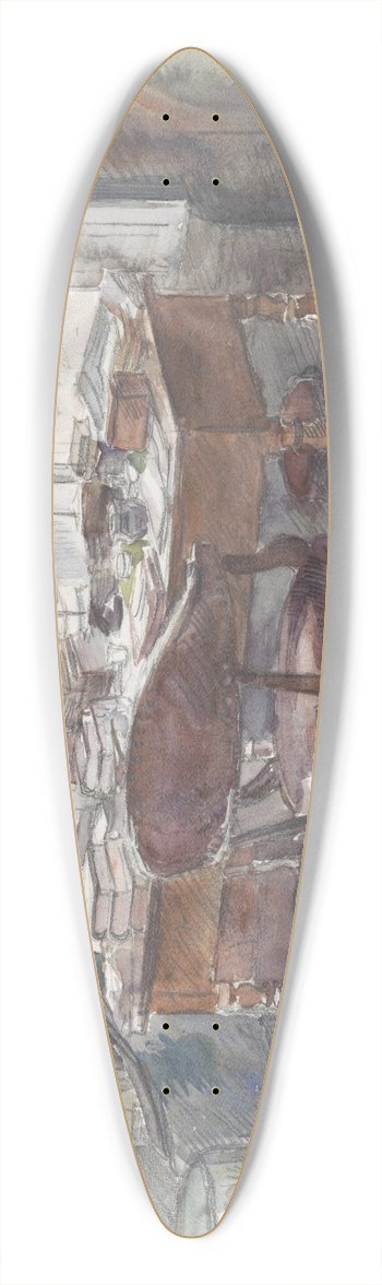 Barbara Elisabeth van Houten - Het bureau in de studeerkamer van meneer S. van Houten, in het huis aan de Riouwstraat 6, te Den Haag 39.3 inch art pintail longboard deck