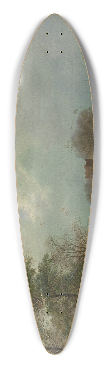 Barend Cornelis Koekkoek - Winter Landscape, Holland 39.3 inch art pintail longboard deck