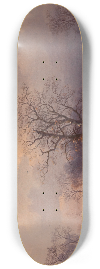 Bernhard Fiedler - Schneelandschaft 8.25 inch art skate deck