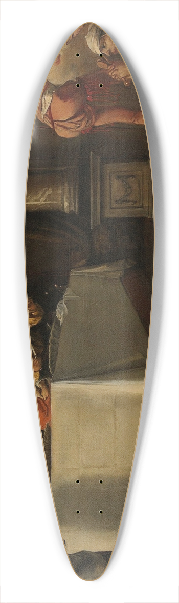 Barent Fabritius - Lazarus and the Rich Man 39.3 inch art pintail longboard deck