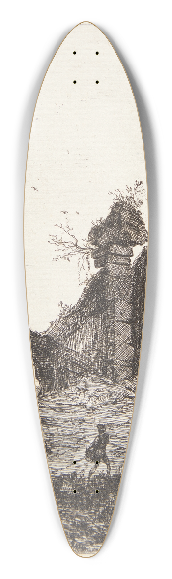 Bartholomeus Breenbergh - Colosseums ruiner 39.3 inch art pintail longboard deck