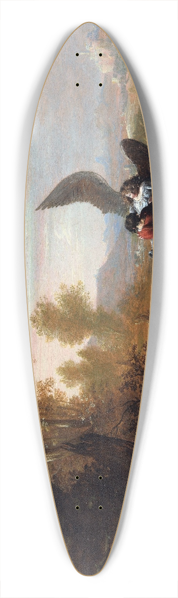 Bartholomeus Breenbergh - Jacob Wrestling with the Angel 39.3 inch art pintail longboard deck