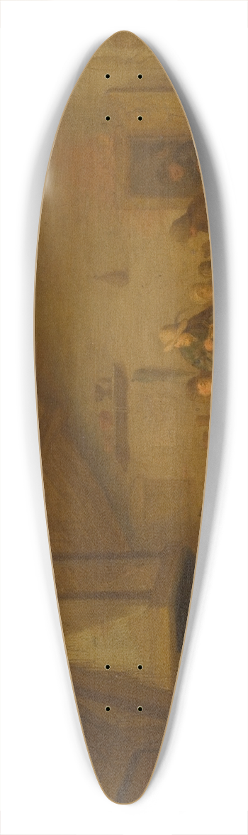Bartholomeus Molenaer - Peasants in the Tavern 39.3 inch art pintail longboard deck