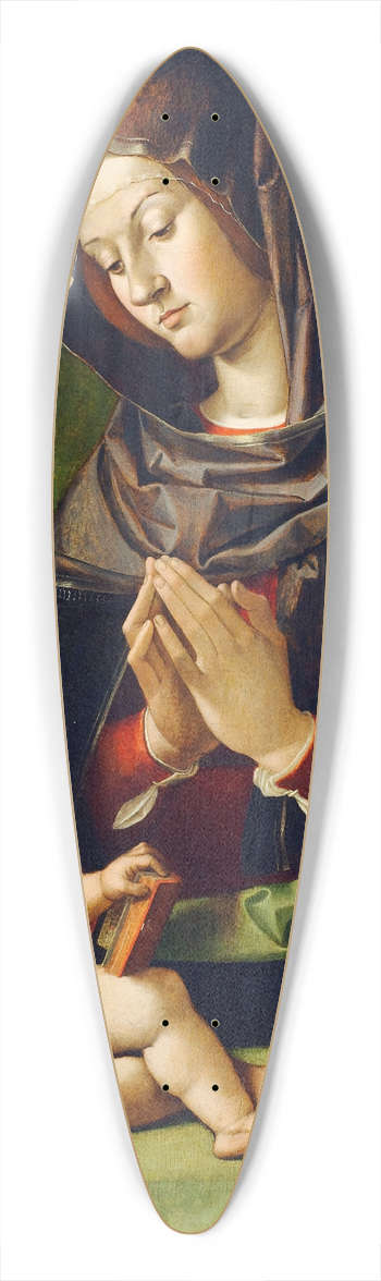 Bartolomeo Montagna - Virgin adoring the child 39.3 inch art pintail longboard deck