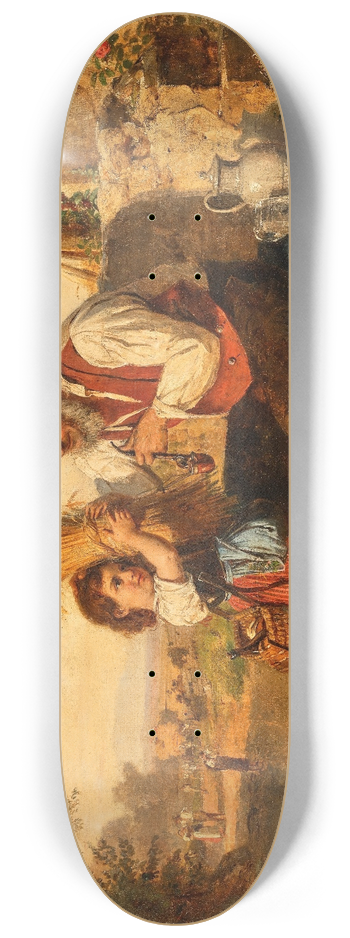 Bernhard Reinhold - Harvest in the Roman Campagna 8.25 inch art skate deck