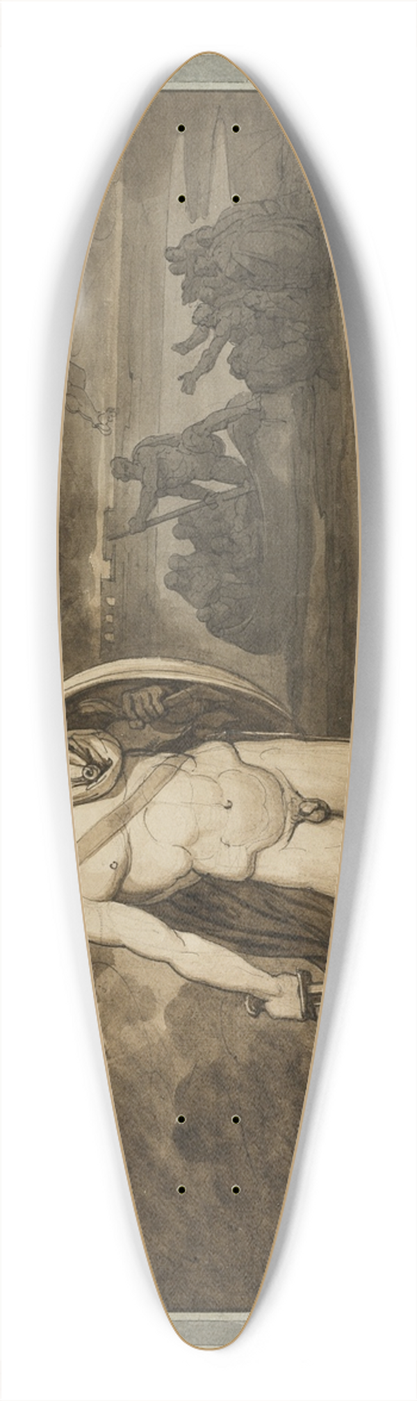 Bartolomeo Pinelli - Telemachus, Believing that His Father, Ulysses, Is Dead, Searches for Him in the Underworld, from The Adventures of Telemachus, Book 18 39.3 inch art pintail longboard deck Bartolomeo Pinelli - Telemachus, Believing that His Father, Ulysses, Is Dead, Searches for Him in the Underworld, from The Adventures of Telemachus, Book 18 39.3 inch art pintail longboard deck