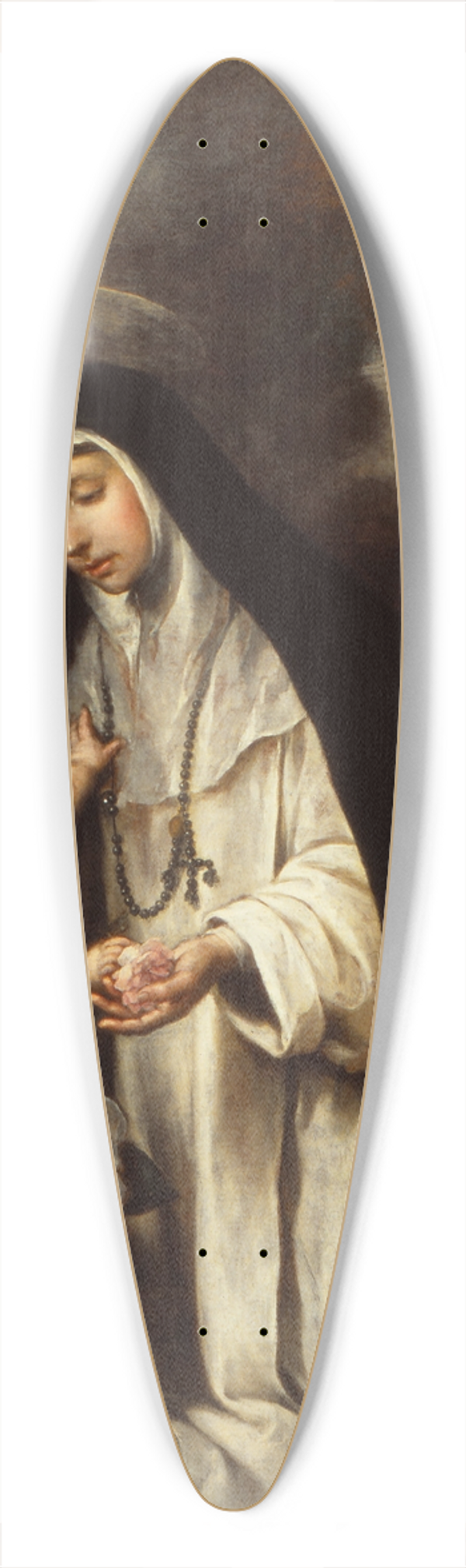 Bartolom Estebn Murillo - Saint Rose Of Lima 39.3 inch art pintail longboard deck