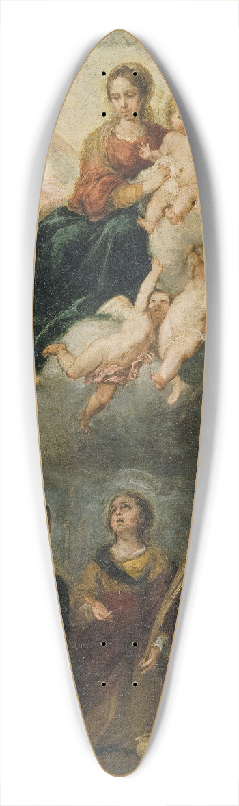 Bartolom Estebn Murillo - The Virgin and Child with Saints 39.3 inch art pintail longboard deck