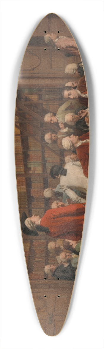 Benjamin-Eugne Fichel - The Encyclopaedists in the Kings Library 39.3 inch art pintail longboard deck