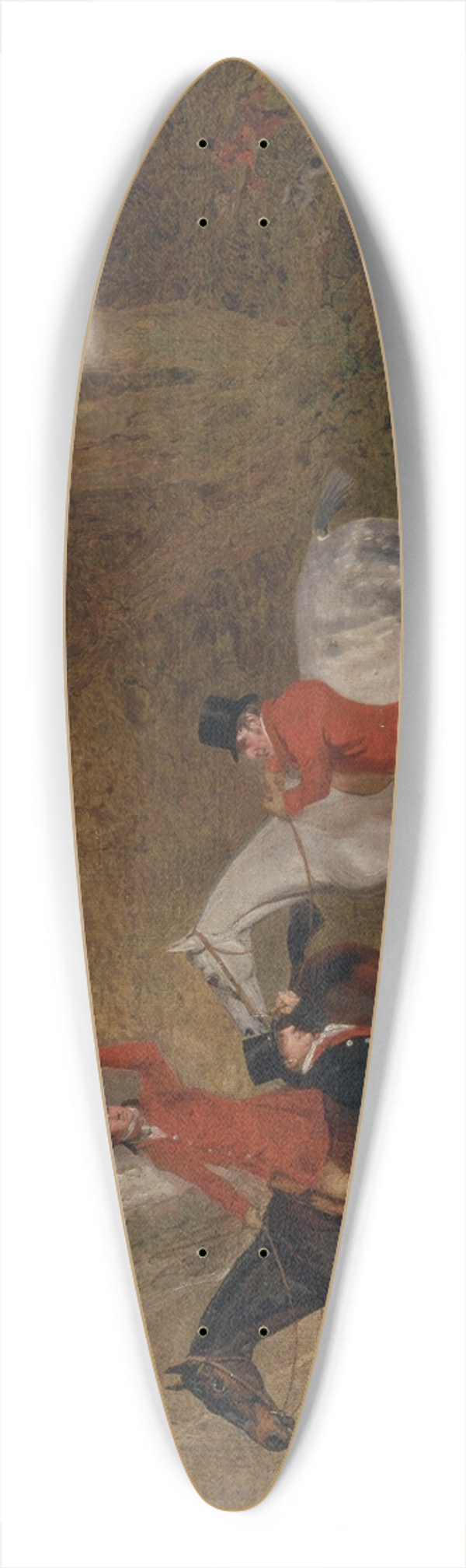 Benjamin Marshall - Foxhunting Scene 39.3 inch art pintail longboard deck