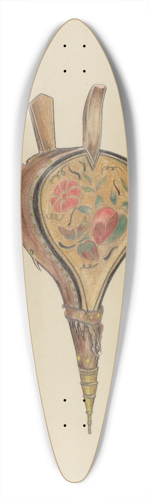Benjamin Resnick - Bellows 39.3 inch art pintail longboard deck