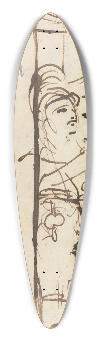 Benjamin Robert Haydon - Compositional Study of Soldiers 39.3 inch art pintail longboard deck