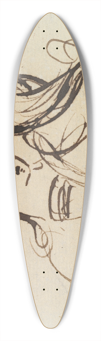 Benjamin Robert Haydon - Study For, Christs Entry into Jerusalem 39.3 inch art pintail longboard deck