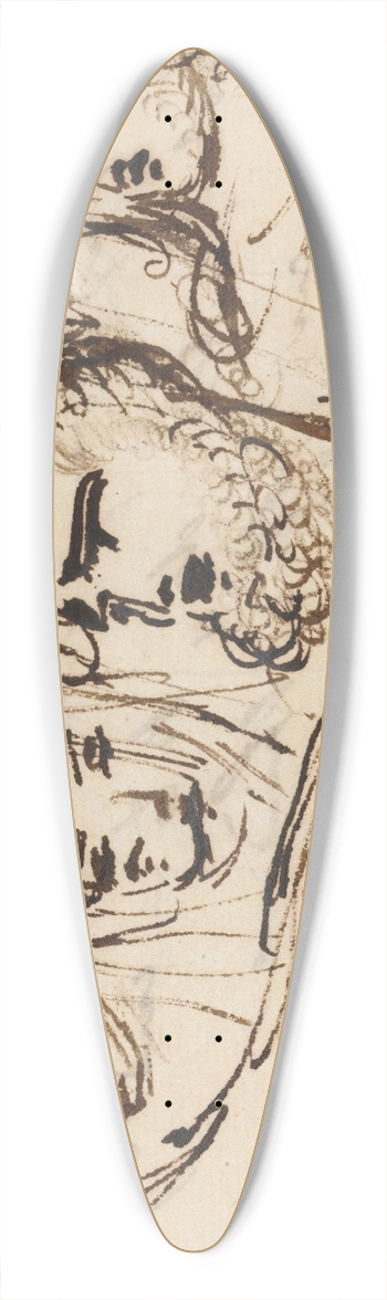 Benjamin Robert Haydon - Study For, Christs Entry into Jerusalem 39.3 inch art pintail longboard deck