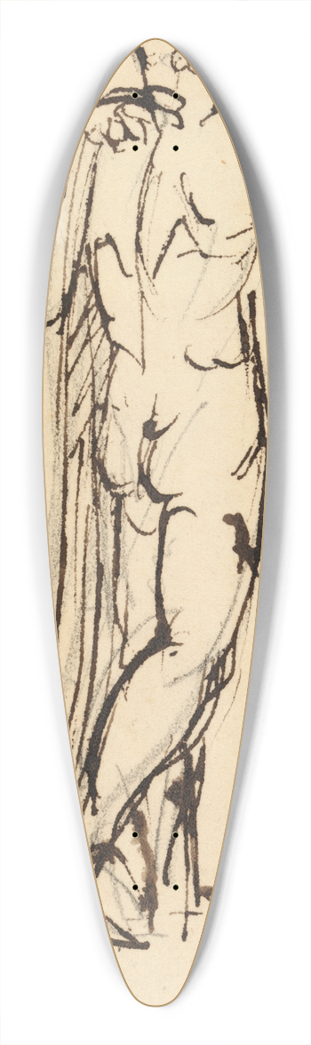 Benjamin Robert Haydon - Study of a Group of Standing Figures 39.3 inch art pintail longboard deck