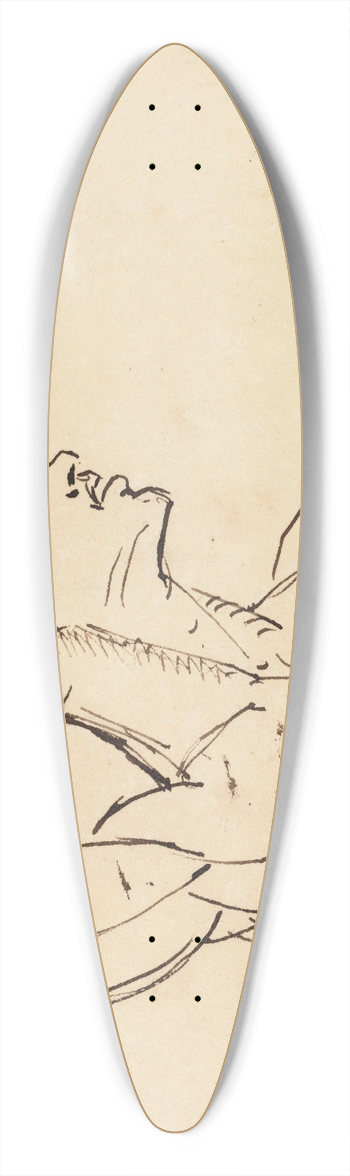 Benjamin Robert Haydon - Study of a Male Nude. 39.3 inch art pintail longboard deck