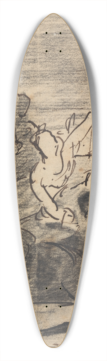 Benjamin Robert Haydon - Study of a Military Scene 39.3 inch art pintail longboard deck