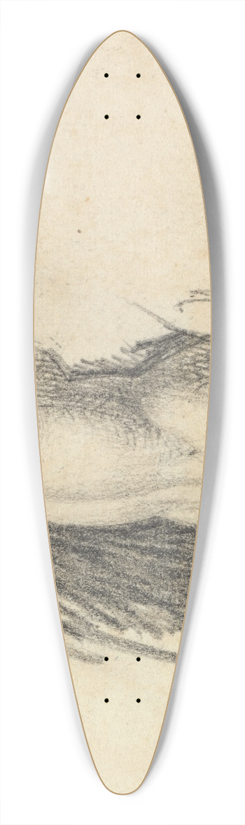 Benjamin Robert Haydon - Study ot the Backside of a Nude Figure 39.3 inch art pintail longboard deck