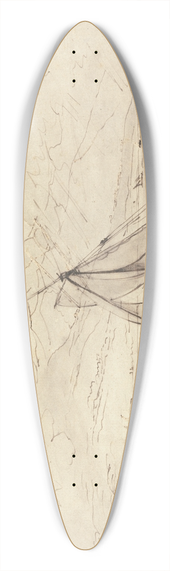 Benjamin West - A Squall off a Mountainous Coast 39.3 inch art pintail longboard deck