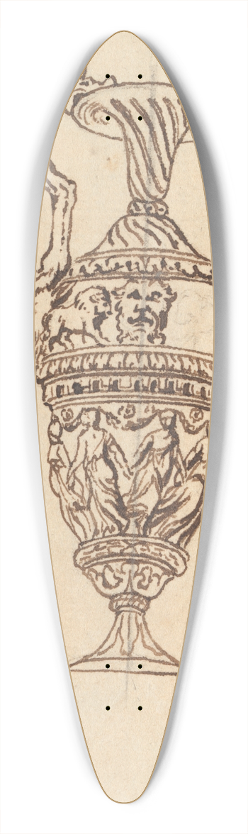 Benjamin West - Study of a Vase 39.3 inch art pintail longboard deck