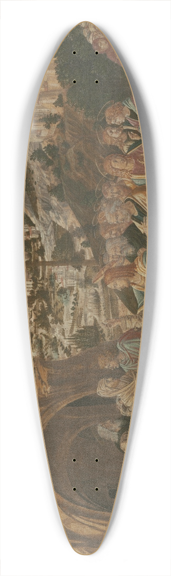 Benozzo Gozzoli - The Raising of Lazarus 39.3 inch art pintail longboard deck