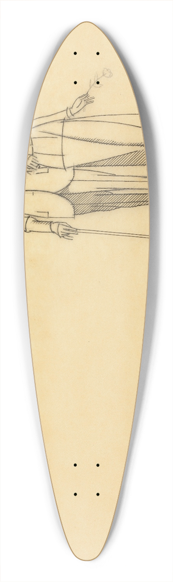 Bernard Boutet de Monvel - Bernard Boutet de Monvel et sa fiance, Delfina, en promenade 39.3 inch art pintail longboard deck