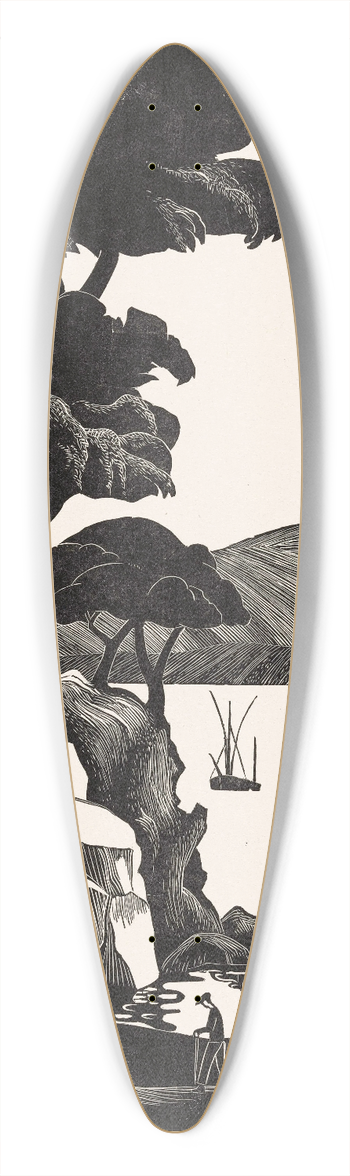 Bernard Essers - Bretonsche baai 39.3 inch art pintail longboard deck