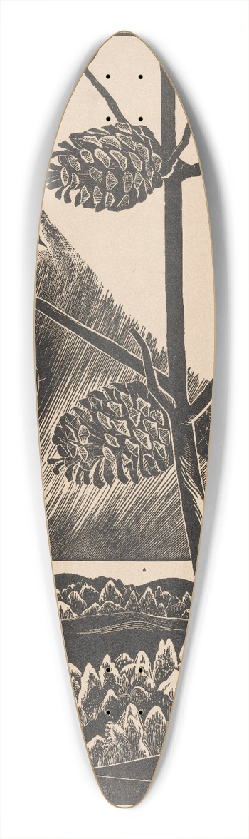 Bernard Essers - Dennentak 39.3 inch art pintail longboard deck