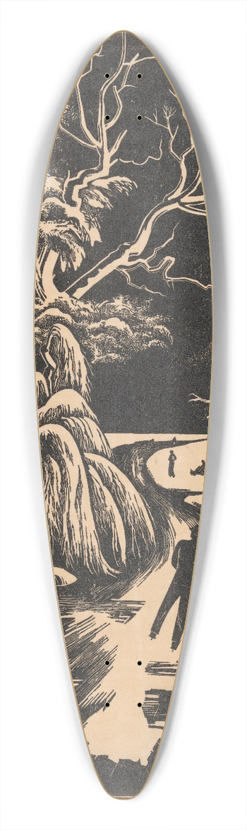 Bernard Essers - Winterlandschap 39.3 inch art pintail longboard deck