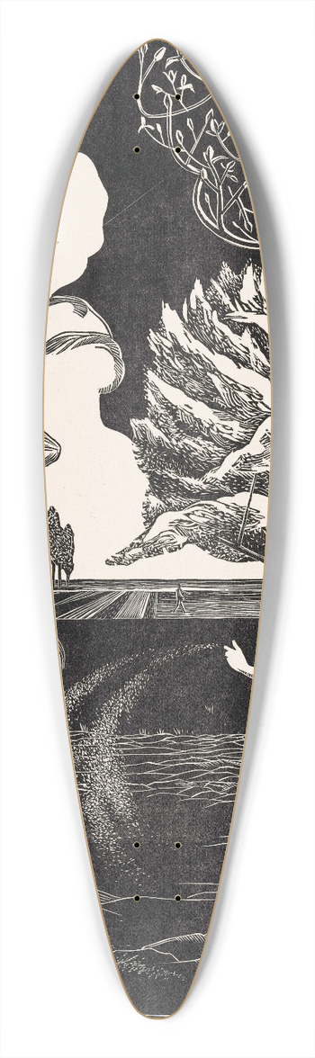 Bernard Essers - Zaaiende man 39.3 inch art pintail longboard deck