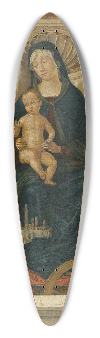 Bernardino di Bosio Zaganelli - The Madonna And Child Enthroned With Saints Petronius And Catherine Of Alexandria 39.3 inch art pintail longboard deck