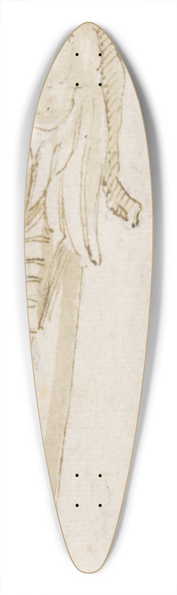 Bernardino Poccetti - Design for Pointed Utensil with an Egyptian Style Figure on the Handle 39.3 inch art pintail longboard deck