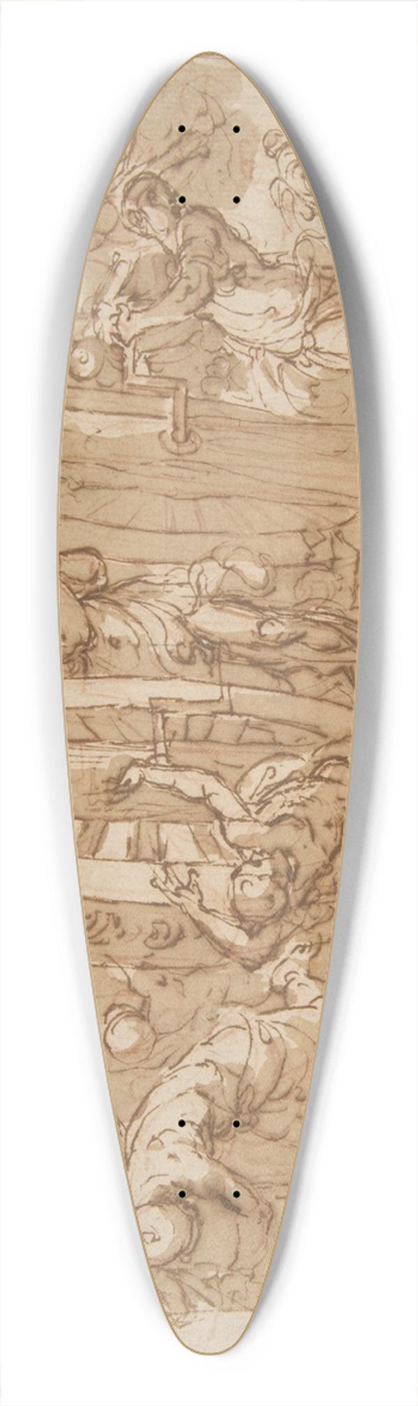 Bernardino Poccetti - The Martyrdom of St. Catherine of Alexandria 39.3 inch art pintail longboard deck