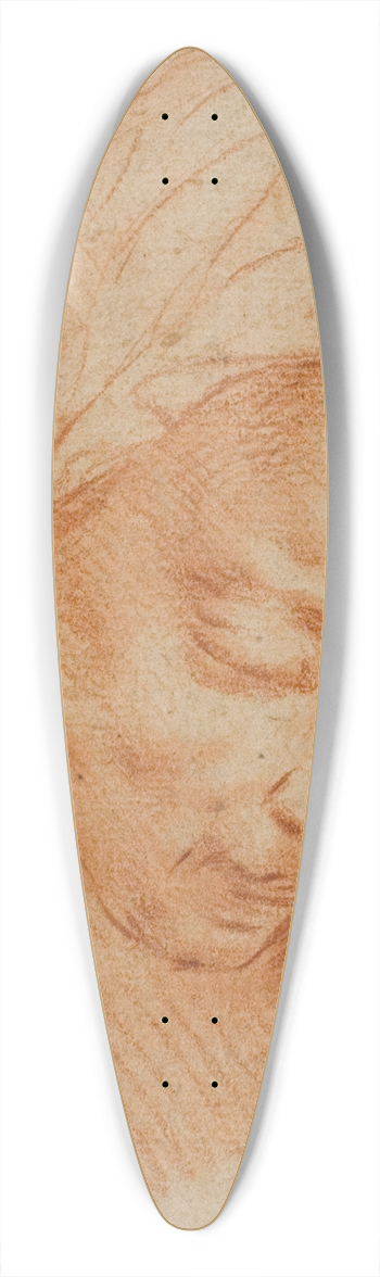 Bernardino Poccetti - Womans Head 39.3 inch art pintail longboard deck