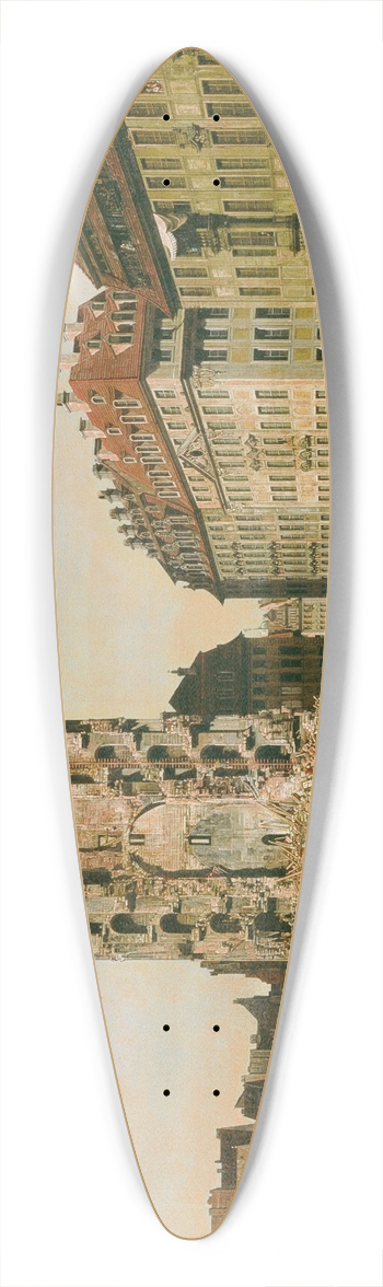Bernardo Bellotto - The Ruins of the old Kreuzkirche, Dresden 39.3 inch art pintail longboard deck